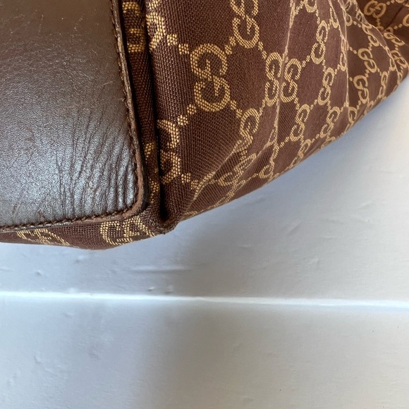 Gucci GG Monogram Brown and Tan Canvas Open Tote - Picture 7 of 15
